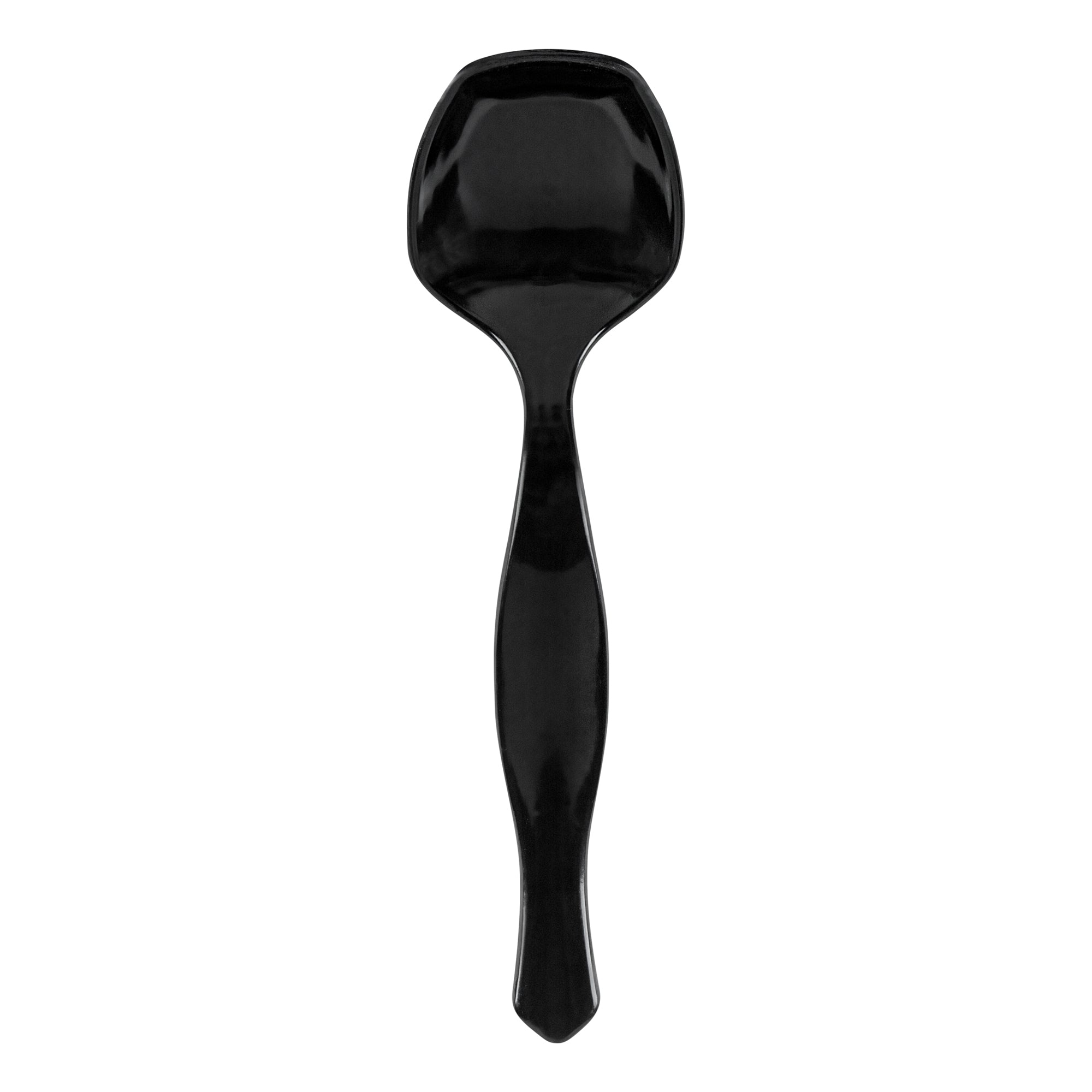 Cater Tek Black Plastic Serving Spoon - 8 1/2" - 100 count box