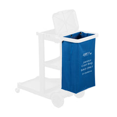 Clean Tek Professional Blue Plastic Bag - for Heavy Duty 3-Shelf Janitor Cart - 1 count box