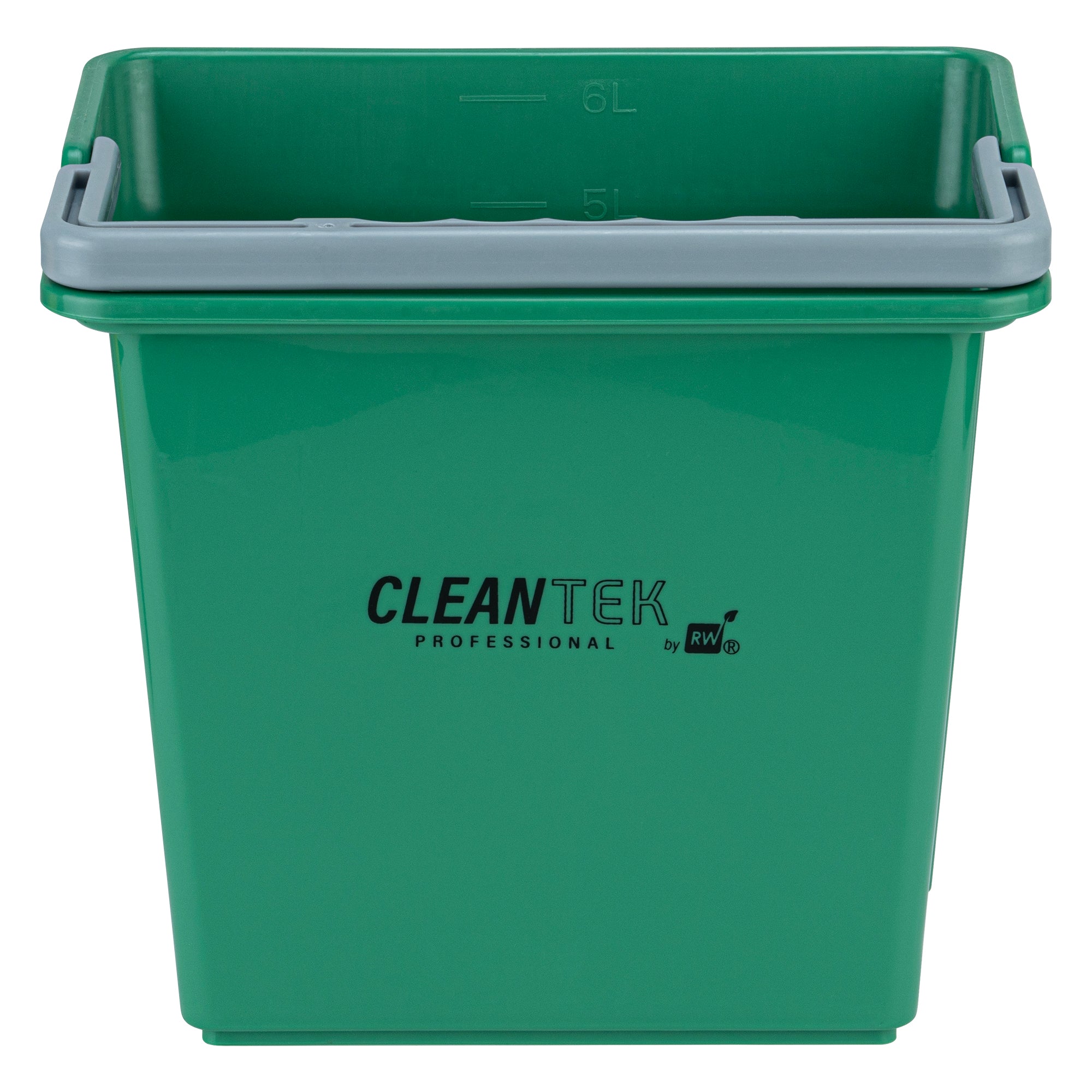 Clean Tek Professional 6 Qt Green Cleaning Bucket - 9 1/4" x 7" x 8 3/4" - 1 count box