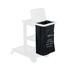 Clean Tek Professional 18 gal Black Plastic Bag - for 3-Shelf Janitor Cart, with Zipper - 1 count box