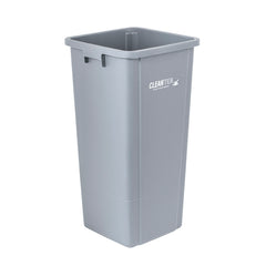 Clean Tek Professional 23 gal Square Gray Plastic Trash Can - 16