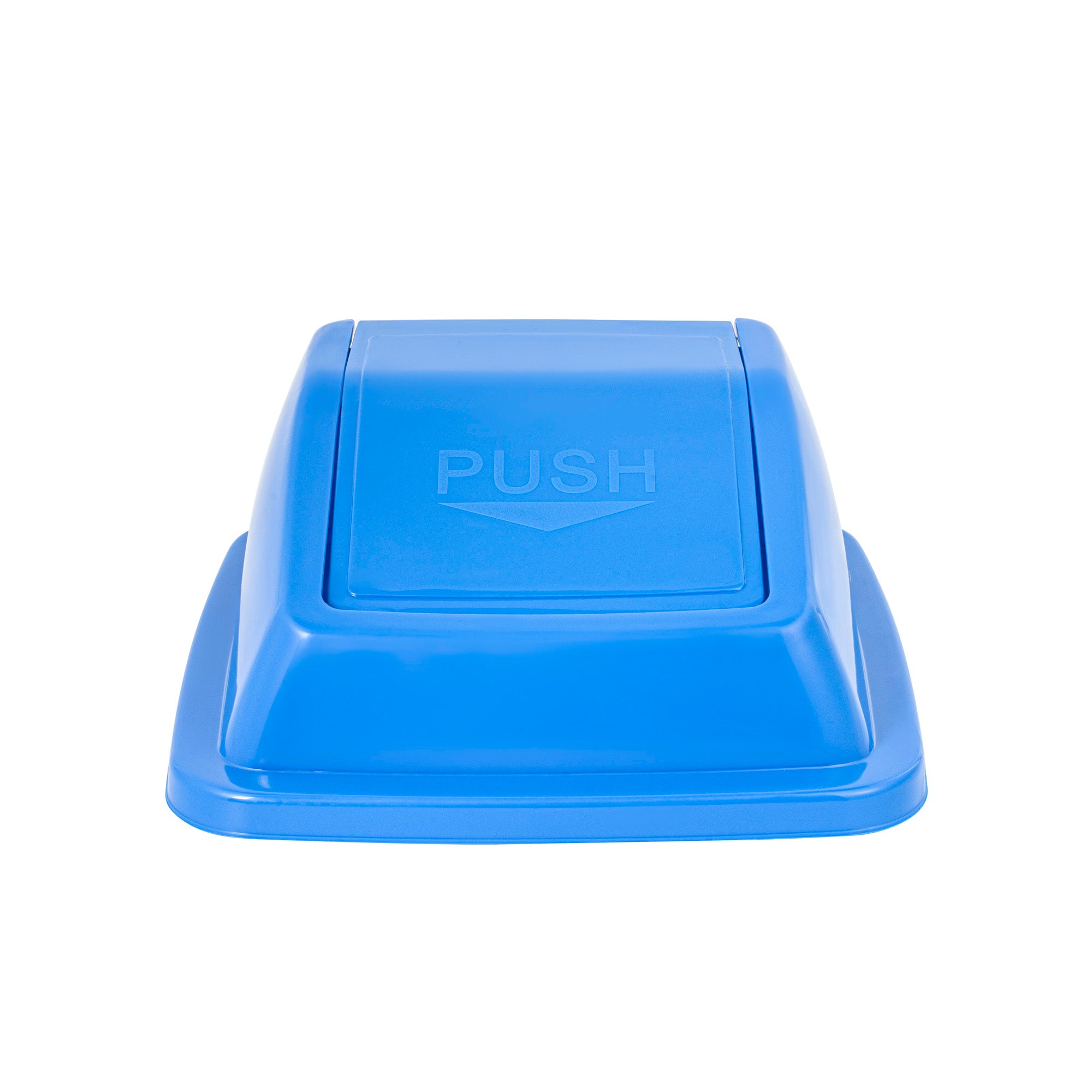 Clean Tek Professional Blue Dome Top Lid - with Swing Door, Fits 19 / 23 gal Square Recycling Bin - 1 count box