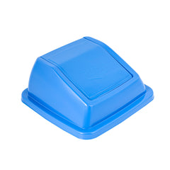 Clean Tek Professional Blue Dome Top Lid - with Swing Door, Fits 19 / 23 gal Square Recycling Bin - 1 count box