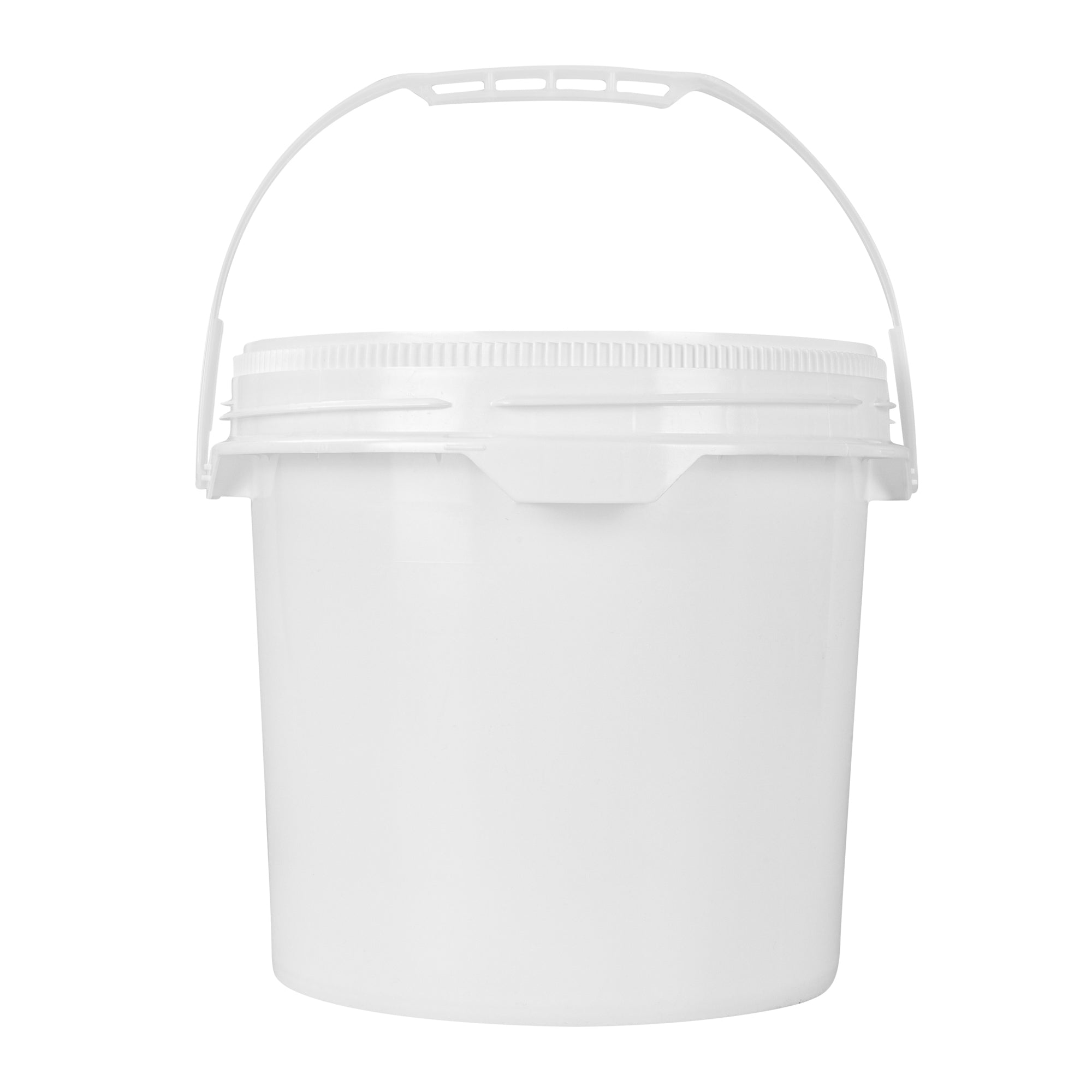 Met Lux 3.5 gal Round White Plastic Screw Top Pail - UN Rated - 11 1/4" x 11 1/4" x 11 1/2" - 1 count box